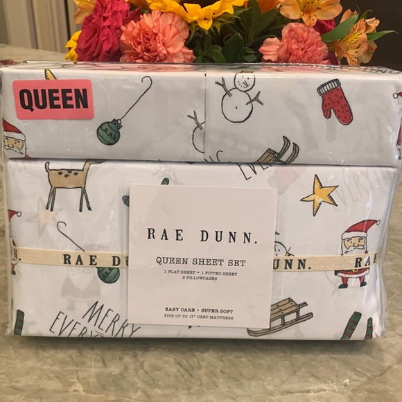 Rae Dunn Bedding Rae Dunn Christmas Sheets Merry Everything Queen